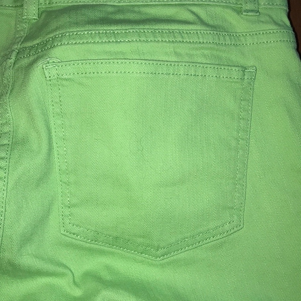 Chaps Lime Green Denim Capris Size 10 - Picture 2 of 7